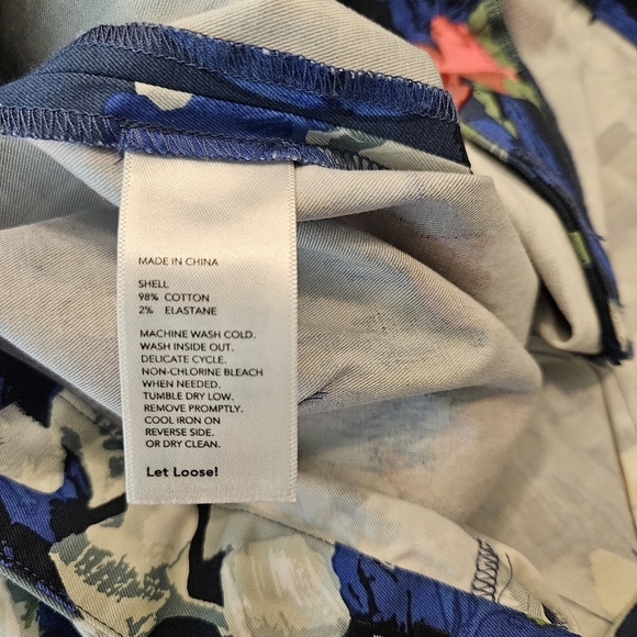 Kate Spade Floral Ankle Pants - Blue, Red, White - Picture 7 of 7